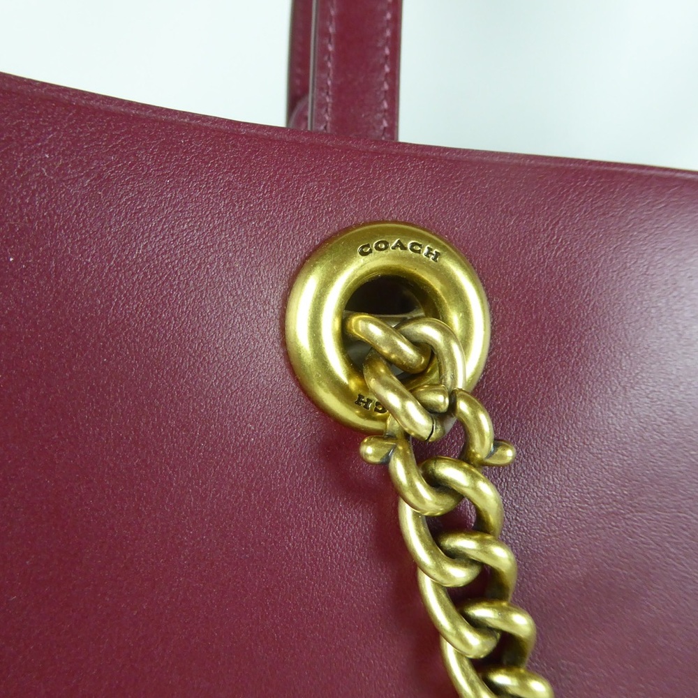 Coach Signature Chain Central Leather Tote Bag NWT - Picture 2 of 10